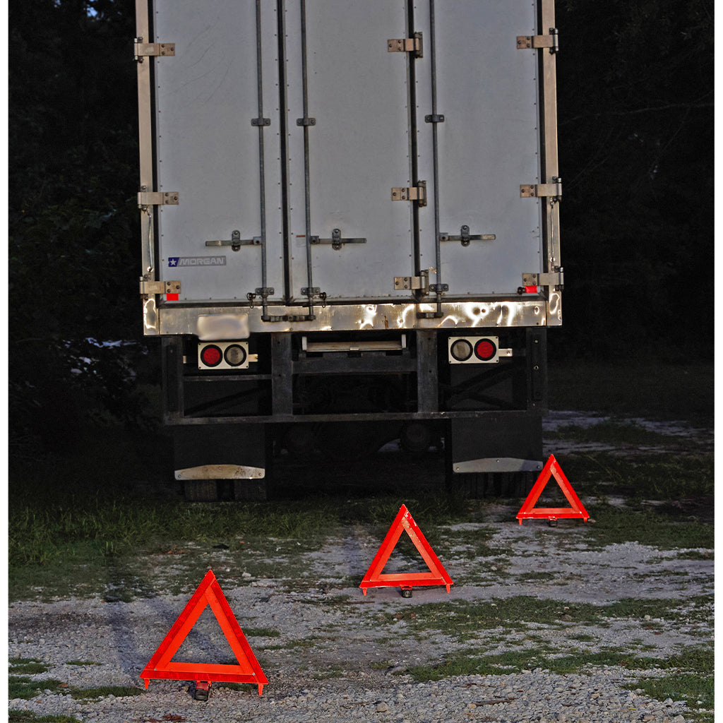 DOT-Approved Warning Triangles – 3-Pack – Case Pack of 12