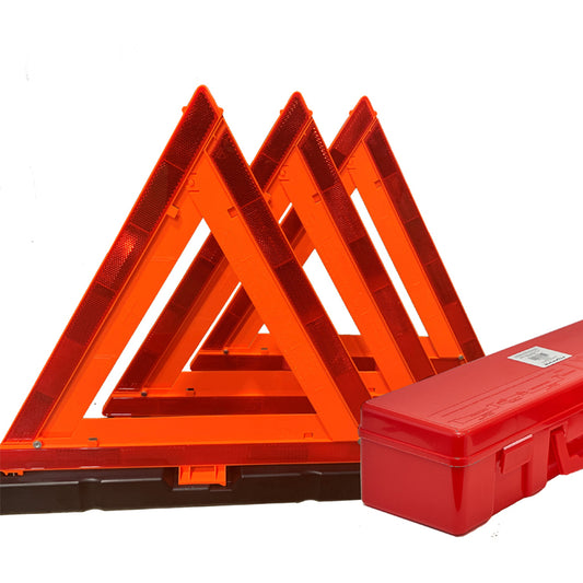DOT-Approved Warning Triangles – 3-Pack – Case Pack of 12